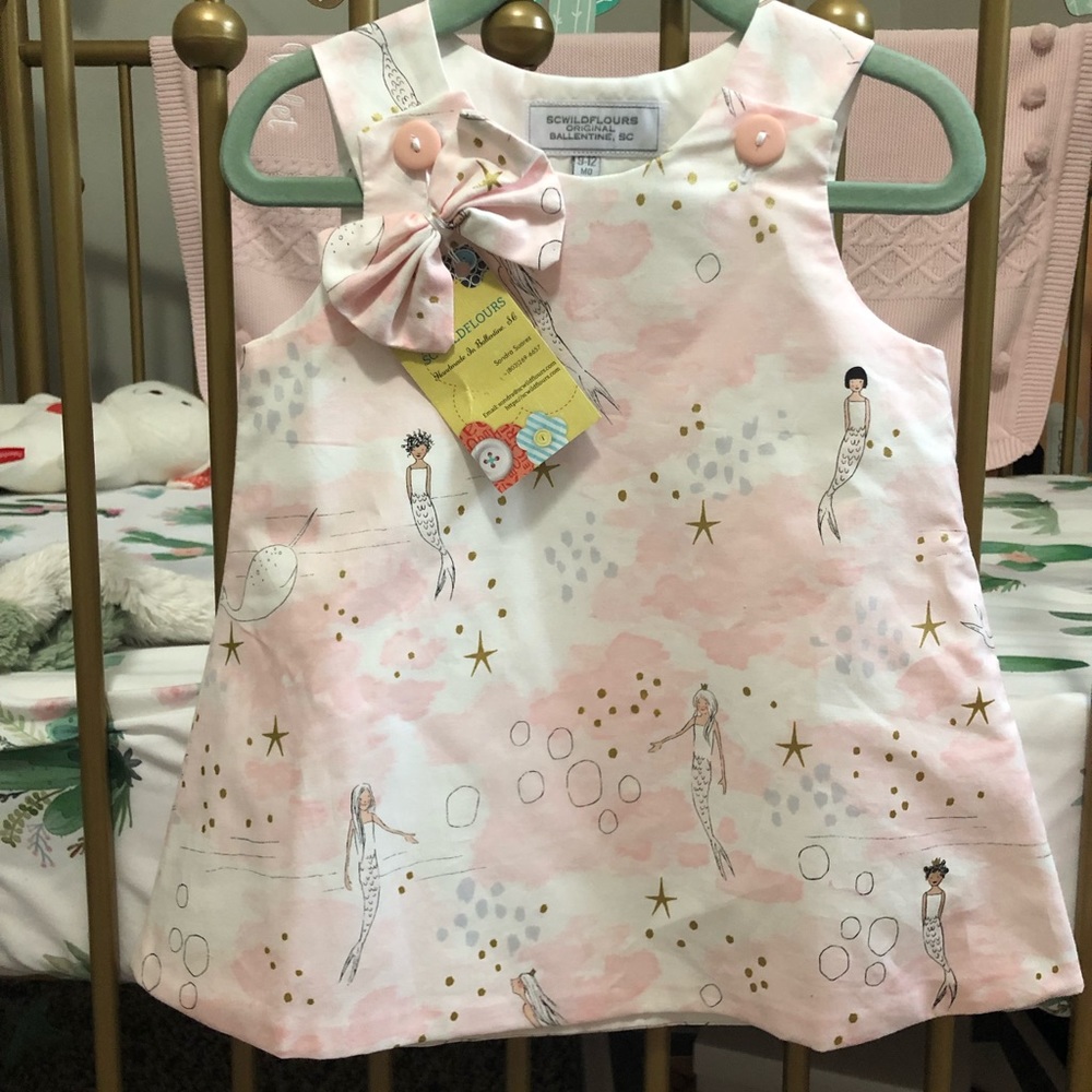 Custom mermaid dress 9-12m